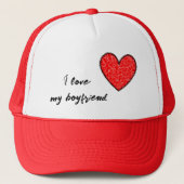 赤いハート キャップ (正面)