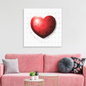 赤いハート、キャンバス キャンバスプリント (インサイチュ (リビング))