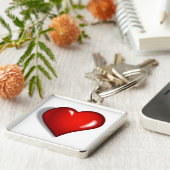 赤いハート キーホルダー (側面)