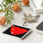 赤いハート キーホルダー (側面)