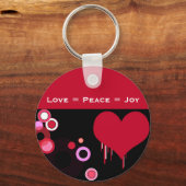 赤いハート キーホルダー (正面)