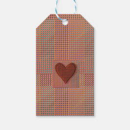 赤いハート ギフトタグ