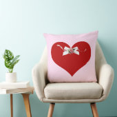 赤いハート クッション (椅子)