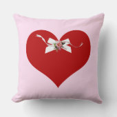 赤いハート クッション (正面)