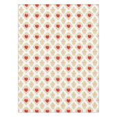 赤いハート（クラウン付き） テーブルクロス (正面)