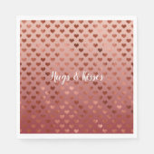 赤いハート グラデーション スタンダードランチョンナプキン (正面)