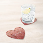 赤いハート グラデーション ペーパーコースター (インサイチュ)