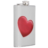 赤いハート グレー おしゃれな愛 結婚式 フラスク (右)