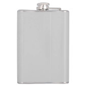 赤いハート グレー おしゃれな愛 結婚式 フラスク (裏面)