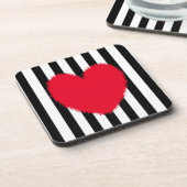 赤いハート コースター (左側)
