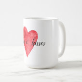 赤いハート コーヒーマグカップ (正面右)