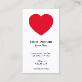 赤いハート コーリングカード (正面)