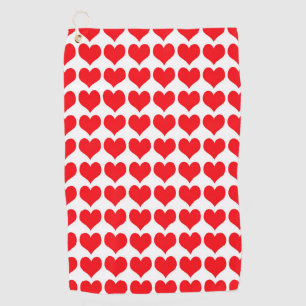 赤いハート ゴルフタオル