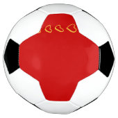 赤いハート サッカーボール (回転)