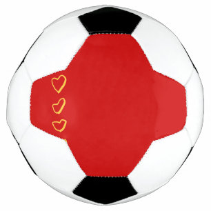 赤いハート サッカーボール
