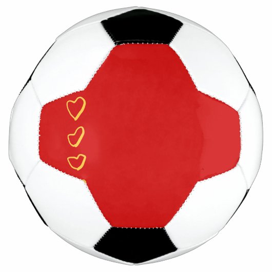 赤いハート サッカーボール (正面)
