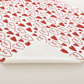 赤いハート シェルパブランケット (3/4)