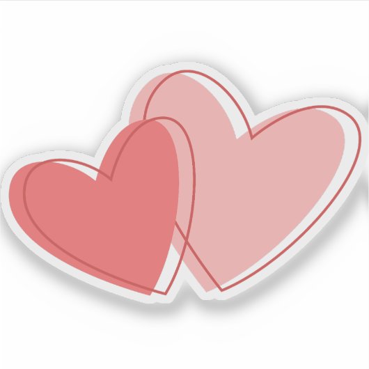 赤いハート シール (正面)