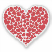 赤いハート シール (正面)