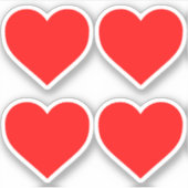 赤いハート シール (正面)