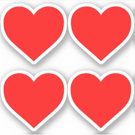赤いハート シール (正面)