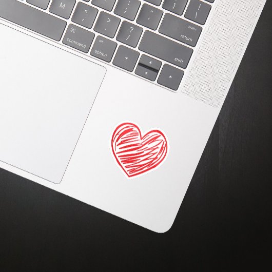 赤いハート シール