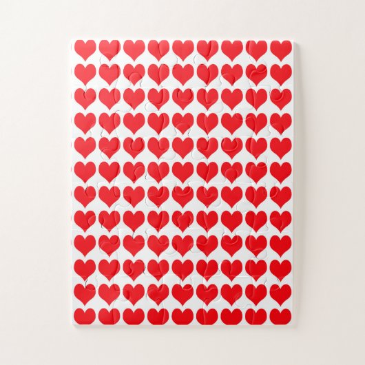 赤いハート ジグソーパズル (縦)