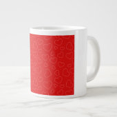 赤いハート ジャンボコーヒーマグカップ (正面右)