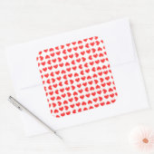 赤いハート スクエアシール (封筒)