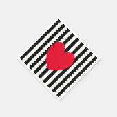 赤いハート スタンダードカクテルナプキン (角)