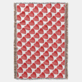 赤いハート スローブランケット (正面縦)