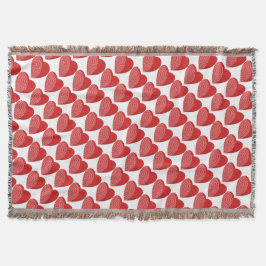 赤いハート スローブランケット