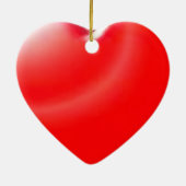 赤いハート セラミックオーナメント (裏面)