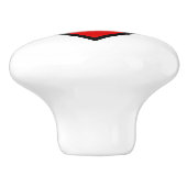 赤いハート/セラミックノブ セラミックノブ (側面)