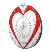 赤いハート ダーツボード (正面右)