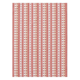 赤いハート、チェック、クリスマスツリーズカントリー テーブルクロス