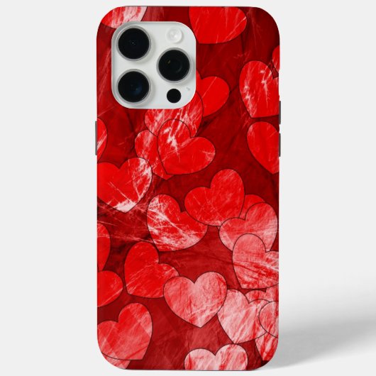 赤いハート – テクスチャ Case-Mate iPhoneケース (裏面)