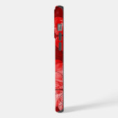 赤いハート – テクスチャ iPhoneケース (左側面)