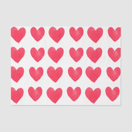 赤いハート(デザイン34赤シリーズ) 薄葉紙 (正面)