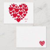 赤いハート ノートカード (正面/裏面)