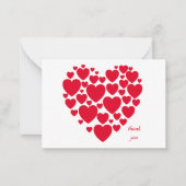 赤いハート ノートカード (正面)