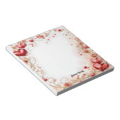 赤いハート ノートパッド (アングル)