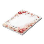 赤いハート ノートパッド (回転)