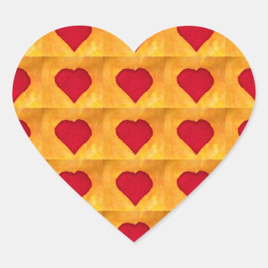 赤いハート ハートシール (正面)