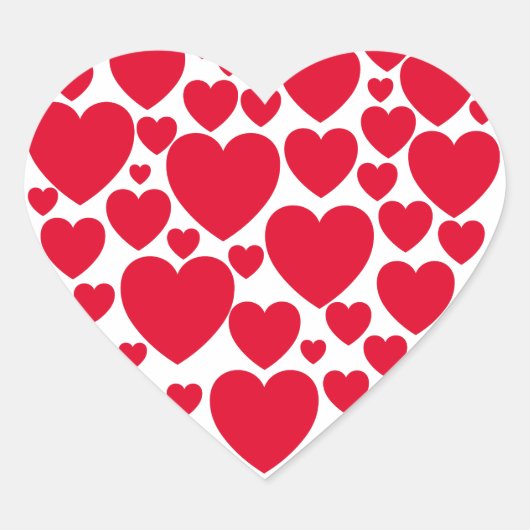 赤いハート ハートシール (正面)