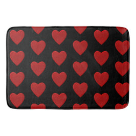 赤いハート バスマット