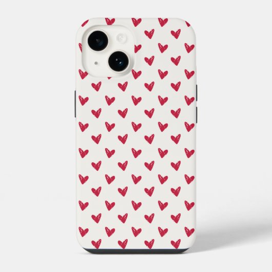 赤いハート，バレンタインのiPhone / iPadケース iPhoneケース (裏面)