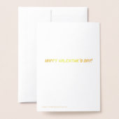 赤いハート、バレンタイン 箔カード (裏面封筒付き)