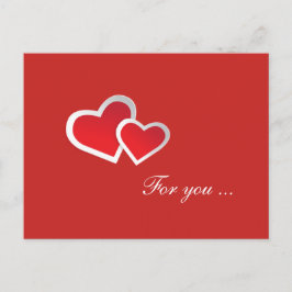 赤いハート...パーソナライズ ポストカード