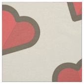 赤いハート ファブリック (見本)